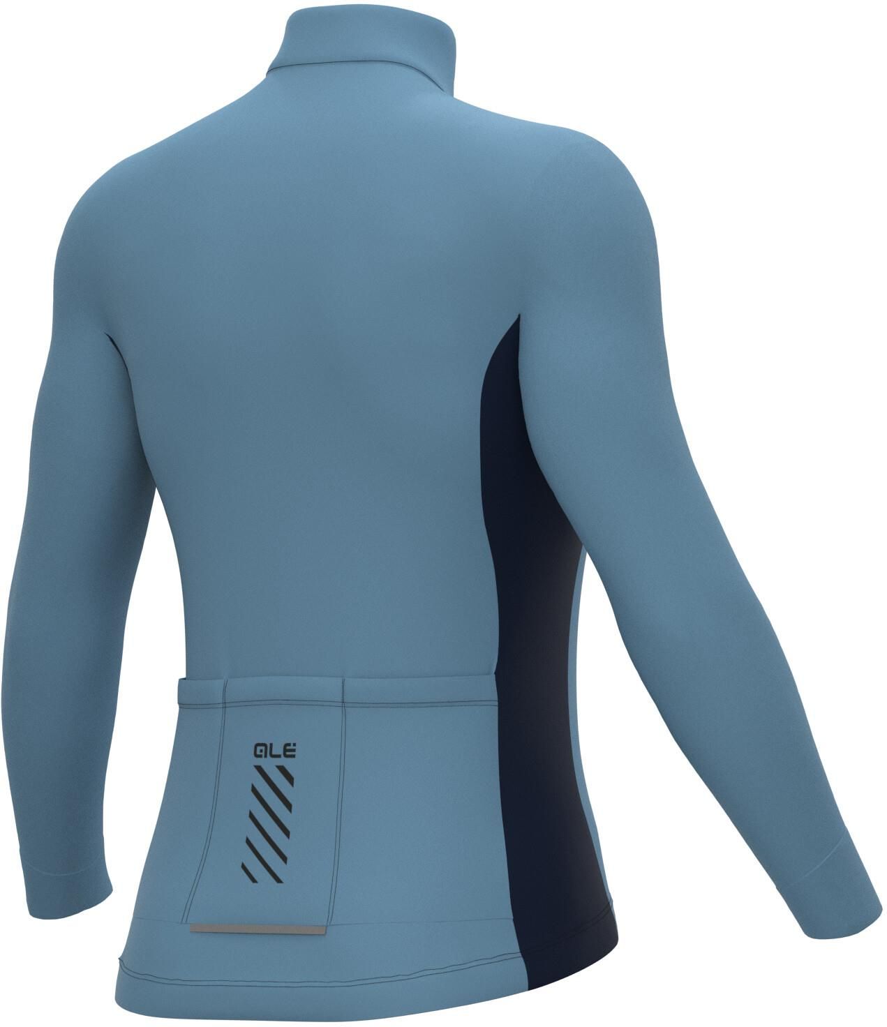 Maillot Cyclisme Homme ALE' Maglia Solid Fondo 2.0 - Manches Longues - Bleu Italie - Neuf