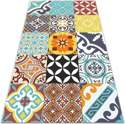 Nowoczesny dywan tarasowy Mix kolorowych wzorów 120x180 cm