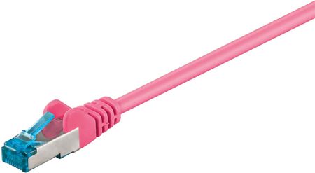 Kabel LAN Patchcord CAT 6A S/FTP różowy 1m