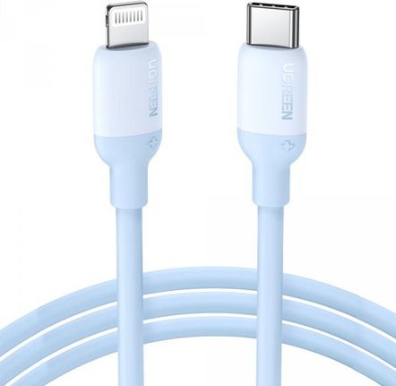 Ugreen kabel do szybkiego ładowania USB Typ C - Lightning (certyfikat MFI) chip C94 Power Delivery 1m niebieski (US387 20313)