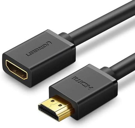 Kabel HDMI męski do HDMI żeński UGREEN HD107, FullHD, 3D, 2m (czarny)