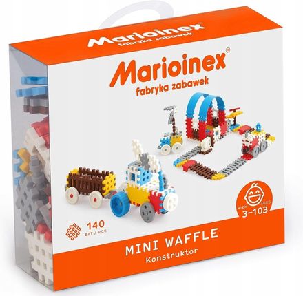 Marioinex Mini Waffle Konstruktor Niebieski 140El. 902820