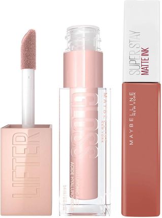 Maybelline Lifter Gloss and Superstay Matte Ink Lipstick Bundle (Various Shades) - 70 Amazonian