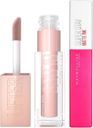 Maybelline Lifter Gloss and Superstay Matte Ink Lipstick Bundle (Various Shades) - 30 Romantic
