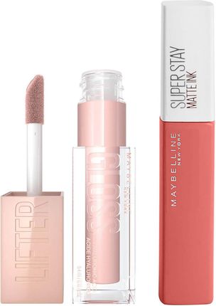 Maybelline Lifter Gloss and Superstay Matte Ink Lipstick Bundle (Various Shades) - 130 Self Starter