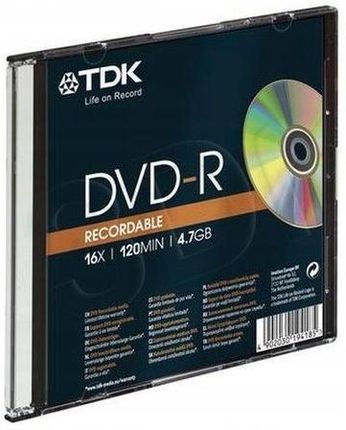 TDK DVD+R 4.7GB 16x Speed, Jewel Case (DVD+R4716X)