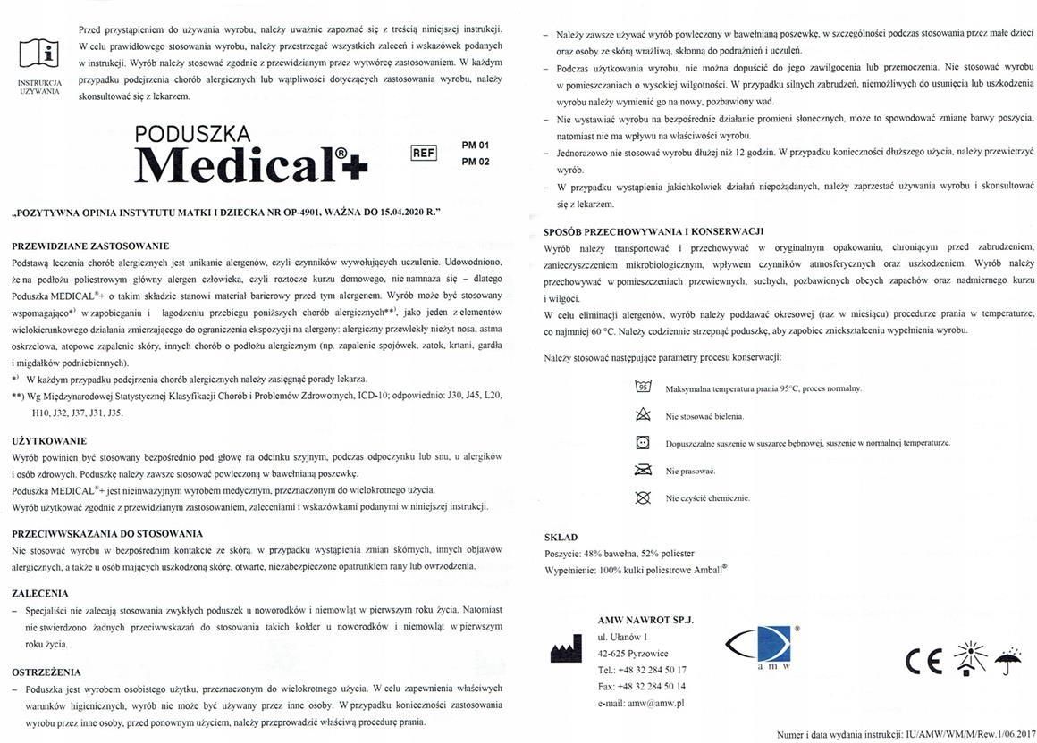 Amw Kołdra Medical 160x200 4 Pory Roku - zdjęcie 6 Amw Kołdra Medical 160x200 4 Pory Roku