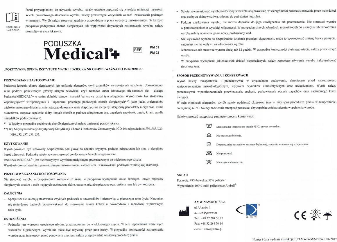 Amw Kołdra Medical 160x200 4 Pory Roku