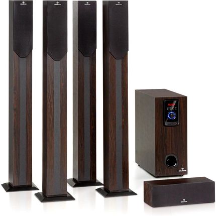 Auna Areal Elegance, 5.1-Kanałowy System Audio Surround, 190 W Rms, Bluetooth, Usb, Sd, Aux (Mmh6907Darkwood)