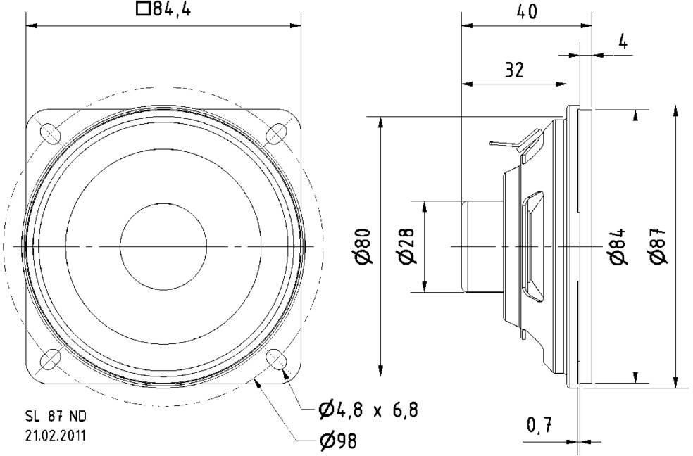 Acquista Visaton SL 87 XA - 8 Woofer a Gamma Completa
