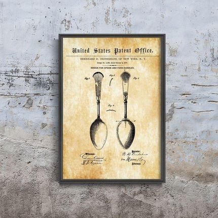 Vintageposteria Plakat W Stylu Vintage Osiris Flatware Spoon Patent Usa Pc-W0008878