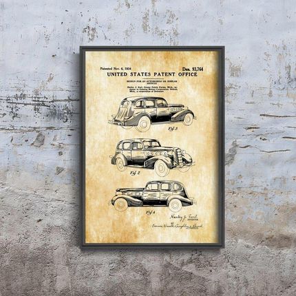 Vintageposteria Plakat W Stylu Retro Patent Lasalle Automobile Pc-W0008927