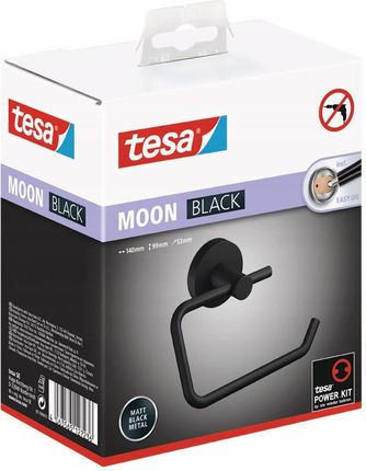 Tesa Moon Uchwyt na papier toaletowy bez wiercenia czarny (40560)