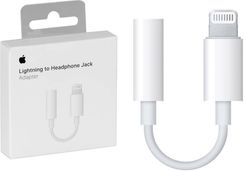 Oryginalny Adapter przejściowka Lightning - mini Jack 3,5mm - iPhone 8 X XS XR 11 12 13 / mini / Pro / Max