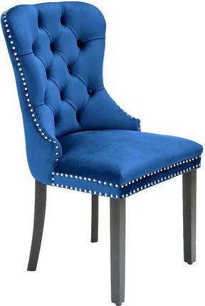 Elior Niebieskie Welurowe Krzesło Erega 24883