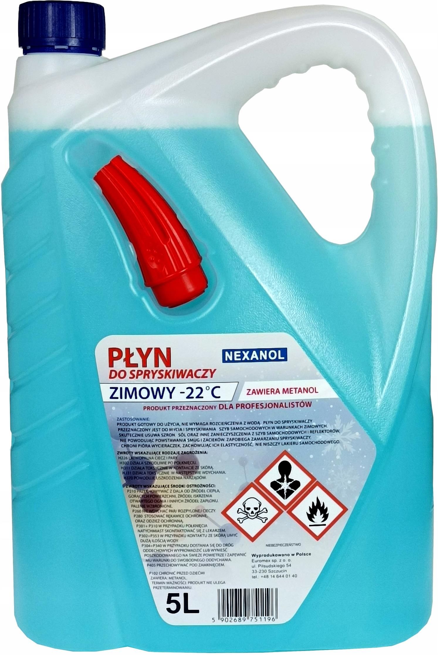 Nexanol Płyn Do Spryskiwaczy Zimowy -22°C + Lejek - Opinie i ceny