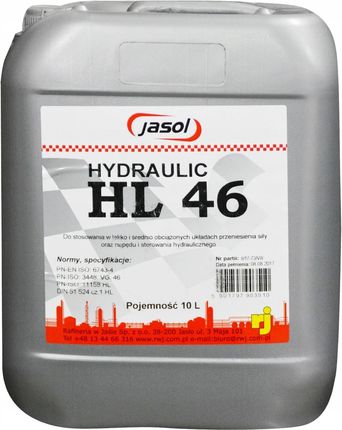 Jasol Olej Hydrauliczny Hl 46 10L