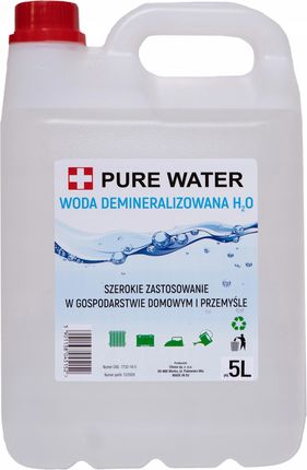 Pure Water Woda Destylowana Demineralizowana 5L Do Żelazka