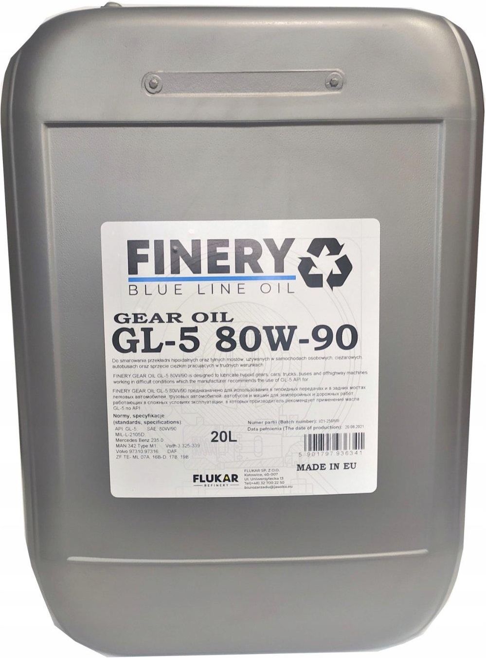 Finery 80W90 Gear Oil Gl5 20L. Olej Przekładniowy Opinie i ceny na