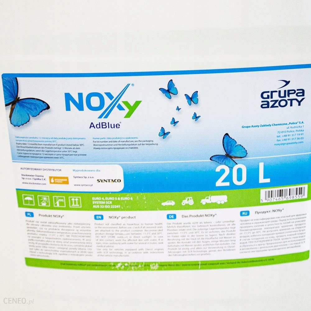 Noxy Adblue Ad Blue 20L Płyn Kataliczny + Lejek - Opinie i ceny na