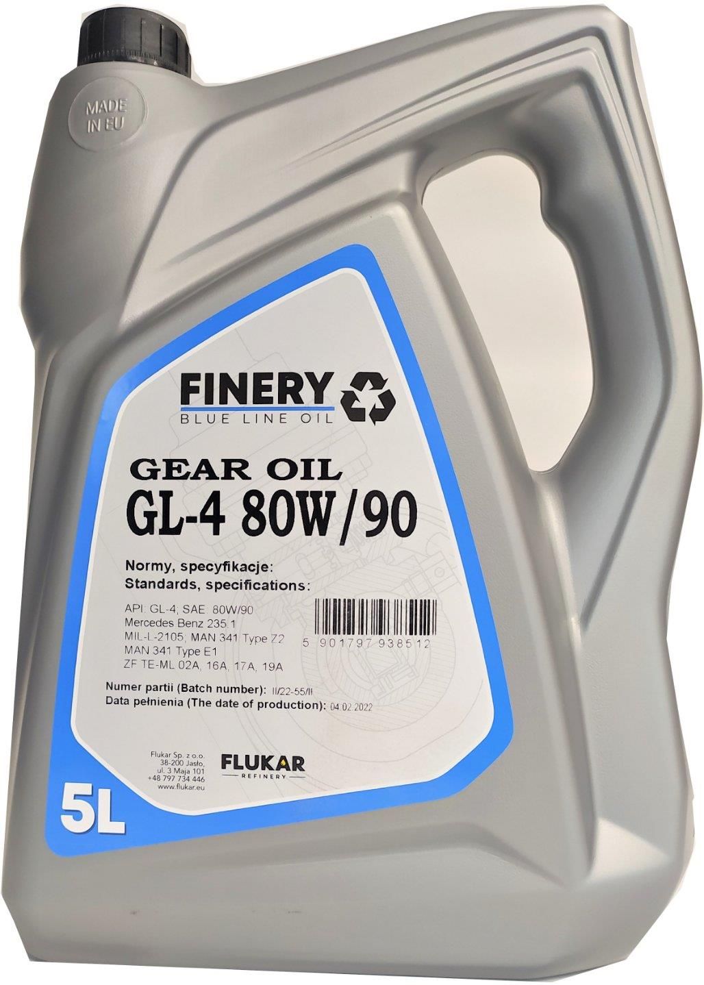 Finery 80W90 Gear Oil Gl4 5L. Olej Przekładniowy Opinie i ceny na
