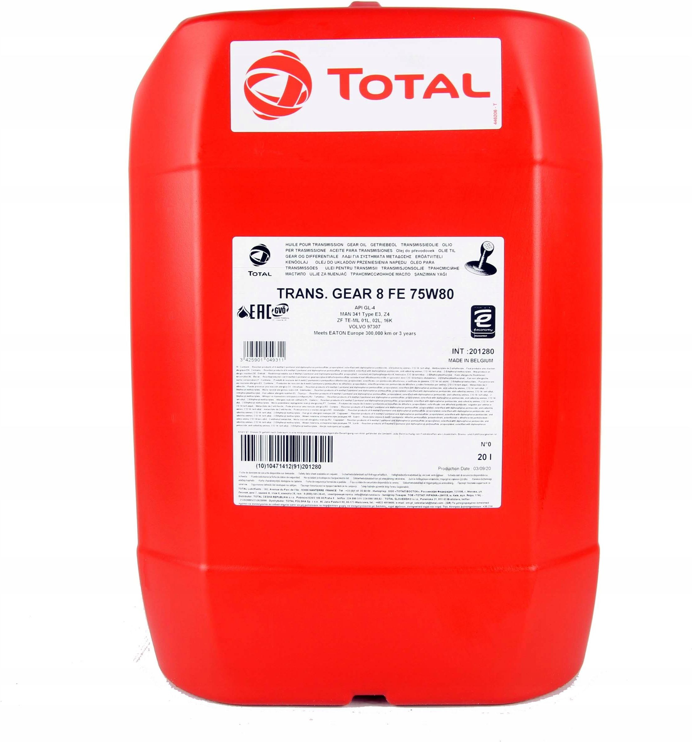 Total Traxium Gear 8 Fe 75W/80 20L - Opinie i ceny na Ceneo.pl
