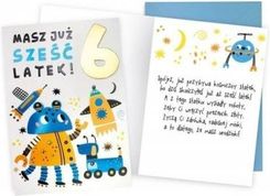 Karnet Urodziny 6 Roboty Kukartka