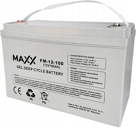 Akumulator Żelowy Maxx 100Ah 12V 12-Fm-100