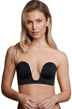 Zdjęcie BYE BRA BIUSTONOSZ SAMONOŚNY DO GŁĘBOKICH DEKOLTÓW - SEAMLESS U-STYLE BRA CZARNY MISECZKA D - Katowice