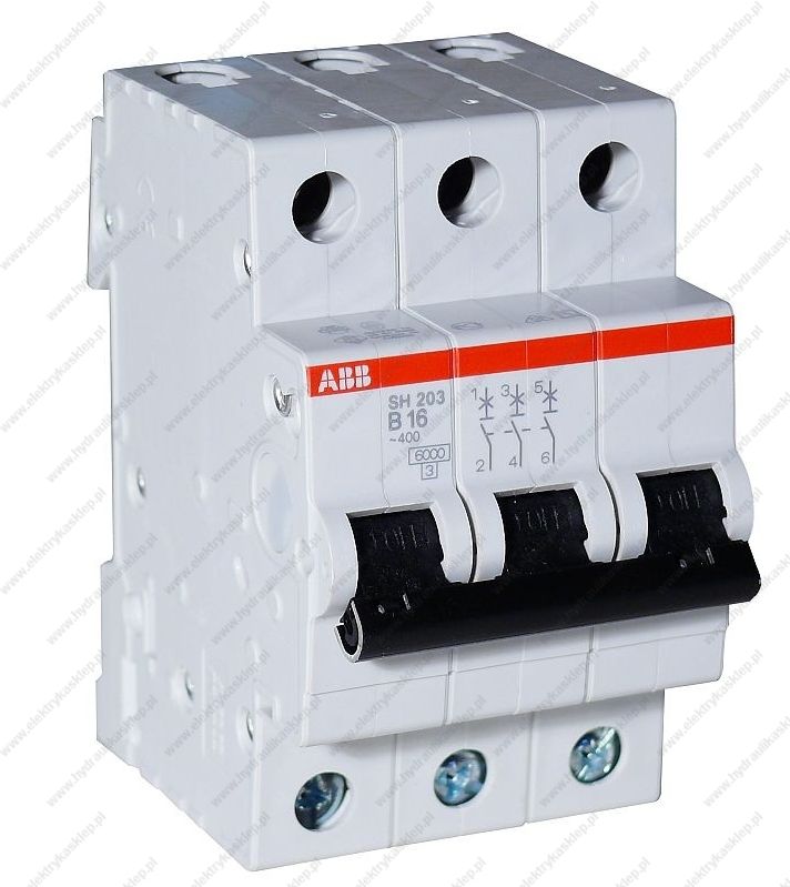 2CDS253001R0104 S203-C10 ABB | Interruptor Automático 3P, 10A, Curva Tipo C, Poder De Corte 6 KA