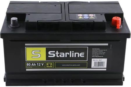 Starline Akumulator 80Ah/740A +P 12V 315X175X17 BASL80P