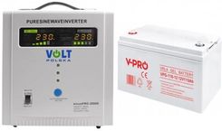 Zdjęcie Zasilacz Volt Sinus Pro 2000E 2000VA/1250W + akumulator żelowy Volt GEL VPRO Premium 12V 110A - Bytom