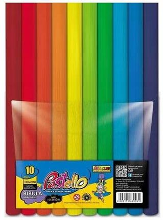 Pastello Bibuła Marszczona 10 Kolorów Spectrum 25X200Cm