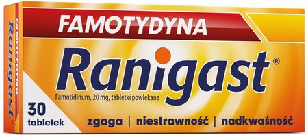 Famotydyna Ranigast 20 mg  x 30 tabl.