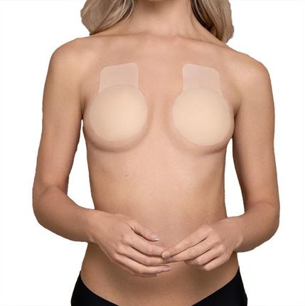 Silikonowe plastry liftingujące biust i osłaniające sutki - Bye Bra Matt Silicone Pull-ups M