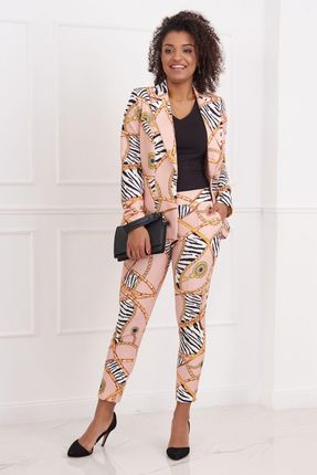 Eleganckie spodnie we wzory pudrowe 3004