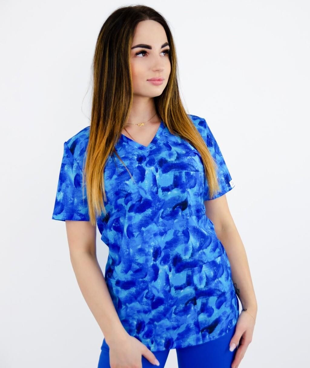 Bluza Scrubs Medyczny Paint Active Niebo Multikolor Xs Ceny i opinie