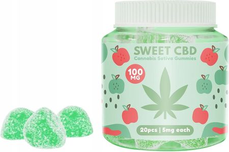 Sweet CBD 100 mg Sour Apple żelki o smaku jabłka