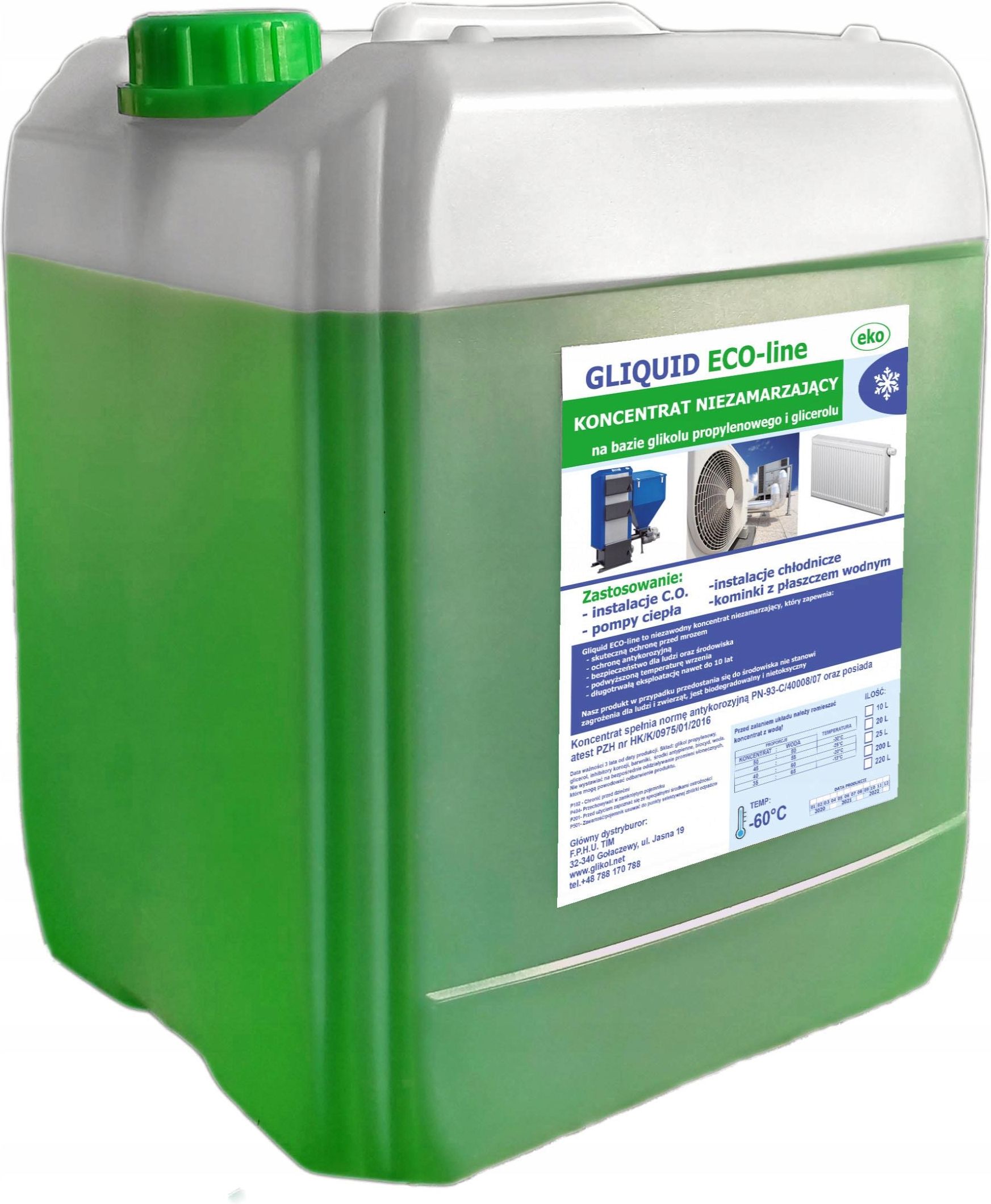 Gliquid Glikol Propylenowy Do C.O -60°C 20L Eko GLIQUIDECOLINE60C20L ...