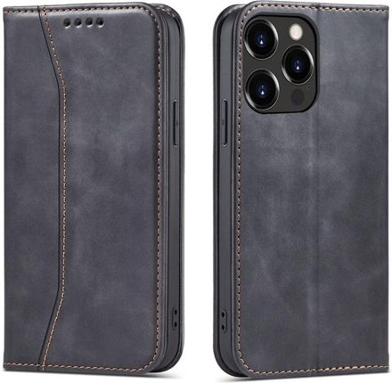 Magnet Fancy Case etui do iPhone 13 Pro pokrowiec portfel na karty kartę podstawka czarny (59327)