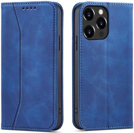 Magnet Fancy Case etui do iPhone 13 Pro Max pokrowiec portfel na karty kartę podstawka niebieski (59332)