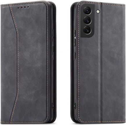 Magnet Fancy Case etui do Samsung Galaxy S22+ (S22 Plus) pokrowiec portfel na karty kartę podstawka czarny (59363)