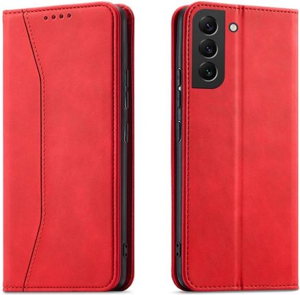 Magnet Fancy Case etui do Samsung Galaxy S22+ (S22 Plus) pokrowiec portfel na karty kartę podstawka czerwony (59366)