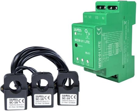 Zamel Monitor energii elektrycznej WI-FI 3F+N MEW-01 LITE Supla (1405441)
