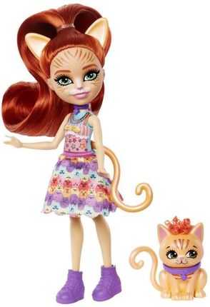 Mattel Enchantimals Tarla Orange Cat Lalka Pomarańczowy kot + figurka Cuddler FNH22 HHB91