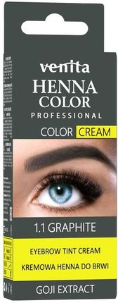Venita Henna Color Cream Do Brwi I Rzęs W Kremie 1.1 grafit 30g