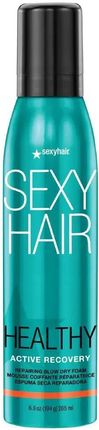 Sexy Hair Active Recovery Repairing Blow Dry Foam Regnerująca Pianka Do Stylizacji Na Ciepło 205 ml