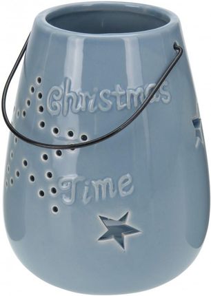 Lampion Ceramiczny Christmas Time Granatowy 3701