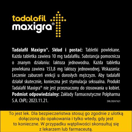Tadalafil Maxigra 10mg x 4tabl.