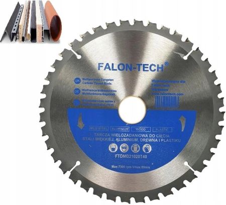 Falon-Tech Tarcza Piła Wielozadaniowa Tct Plastiku 210/40T Ftdmb21020T40